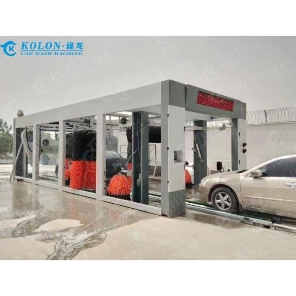 Versión actualizada Túnel de tipo continuo Largo Lavadora automática completa de automóviles para gasolineras Limpia más vehículos